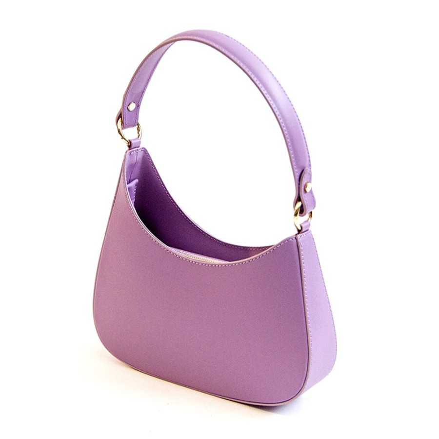 Borse A Spalla Laura Di Maggio | Edi - Borsa Hobo In Pelle Elegant Malva - Laura Di Maggio