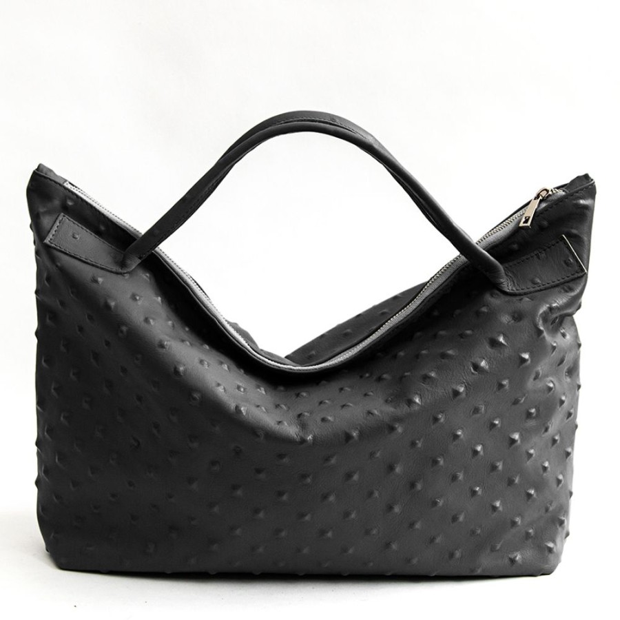 Borse A Mano Laura Di Maggio | Biker - Borsa In Pelle Soft Stampa Chiodo Nero - Laura Di Maggio