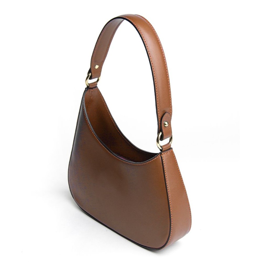 Borse A Spalla Laura Di Maggio | Edi Borsa Hobo In Pelle Elegant Cuoio - Laura Di Maggio