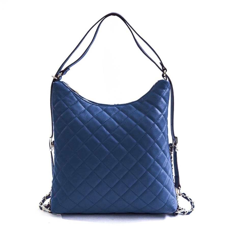 Zaini Laura Di Maggio | Isabel Zaino/Borsa In Nappa Trapuntata Blu - Laura Di Maggio