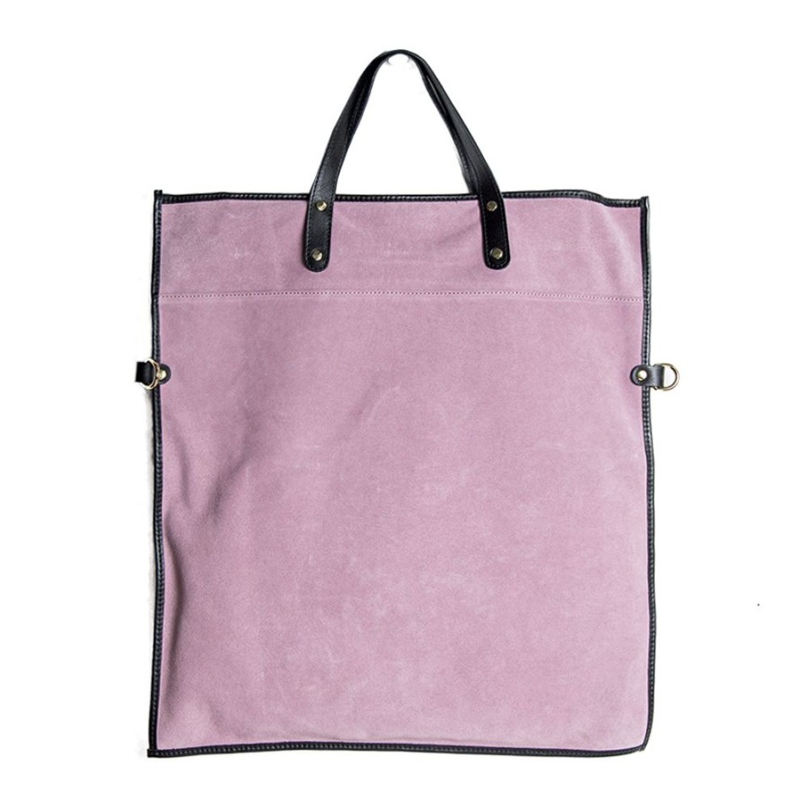 Borse A Spalla Laura Di Maggio | Tulipano - Maxi Shopper In Camoscio Rosa - Laura Di Maggio