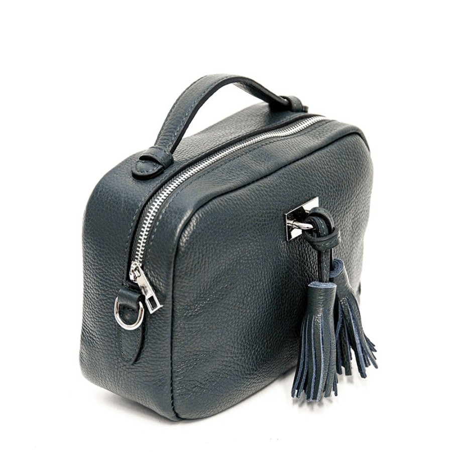 Borse Da Sera Laura Di Maggio | Saiph - Borsa Piccola In Pelle Dollaro Blu - Laura Di Maggio