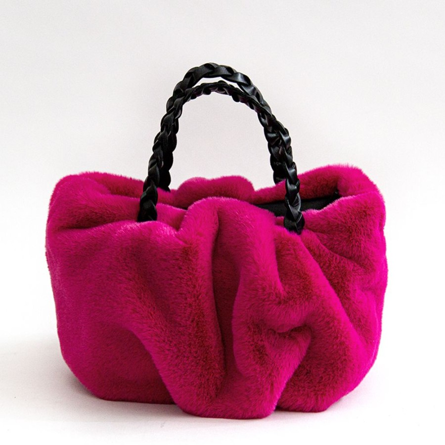 Borse A Mano Laura Di Maggio | Trudy - Bauletto In Ecopelliccia Fucsia - Laura Di Maggio