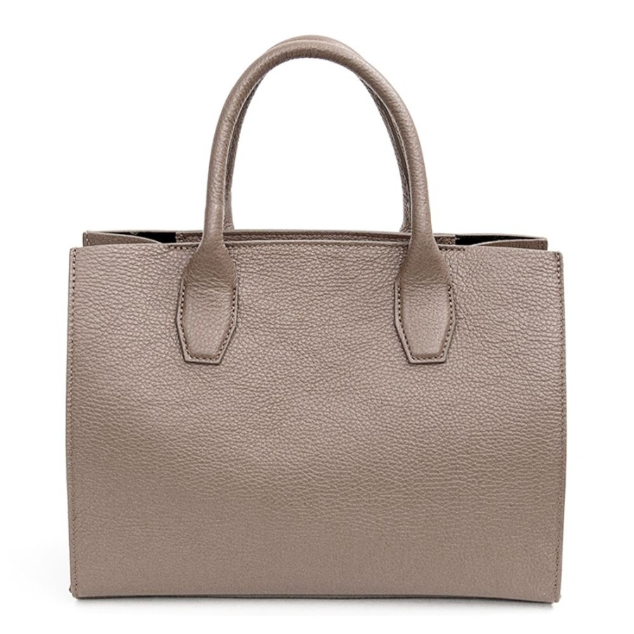 Borse A Mano Laura Di Maggio | Miriam - Borsa In Pelle Dollaro Taupe - Laura Di Maggio