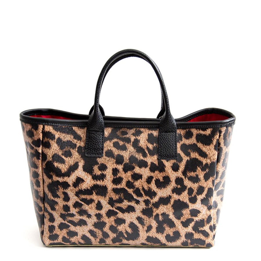 Borse A Mano Laura Di Maggio | Milano Miny - Borsa In Pelle Saffiano Stampa Leopardo - Laura Di Maggio